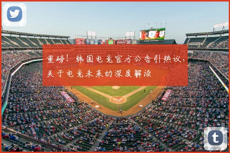 重磅！韩国电竞官方公告引热议，关于电竞未来的深度解读