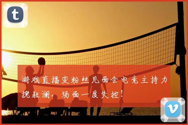 游戏直播变粉丝见面会电竞主持力挽狂澜，场面一度失控！